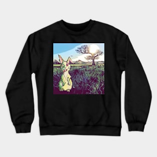 Killer zombie bunny of the apocalypse Crewneck Sweatshirt